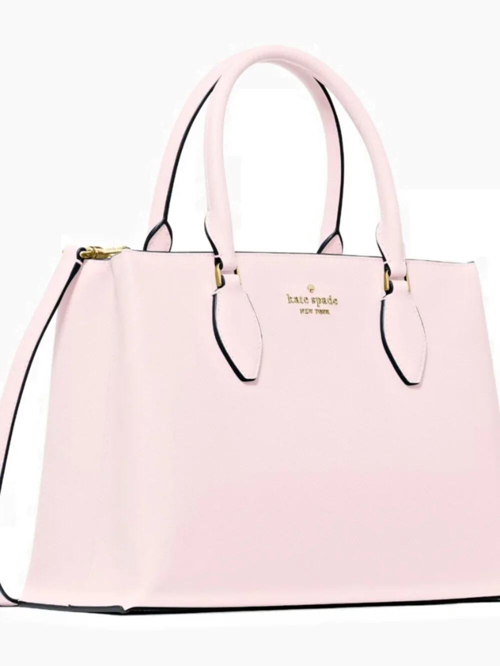 New Kate Spade Rae Medium Satchel Saffiano Shimmer Pink